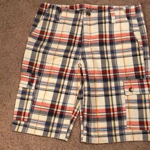 Carbon plaid shorts